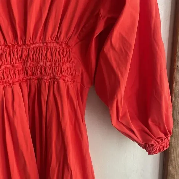 ALEXIS Shae Smocked-waist Dress Poppy - Picture 9 of 13